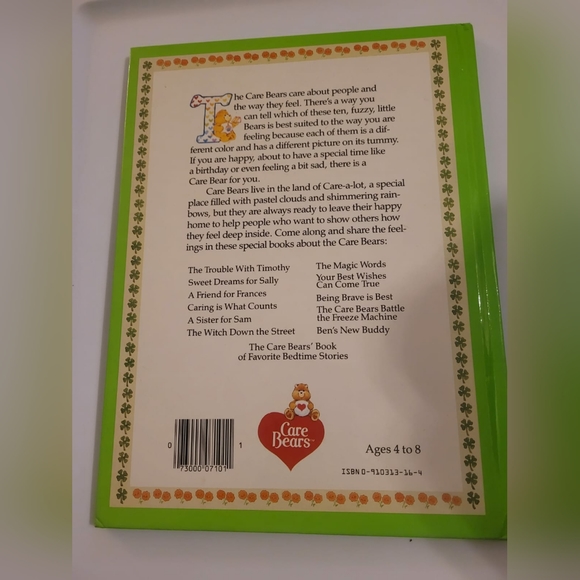Ben's New Buddy (Tale from the Care Bears) vtg kids book about dealing w Bully - Picture 2 of 10
